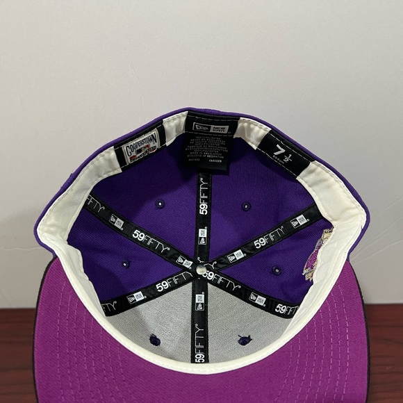 New Era, 59Fifty Fitted Hat, New York Mets, Purple & Black - Picture 8 of 15
